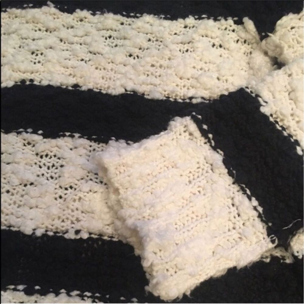 Free People Rugby Sweater Size XS Black and White Stripe - Picture 2 of 3